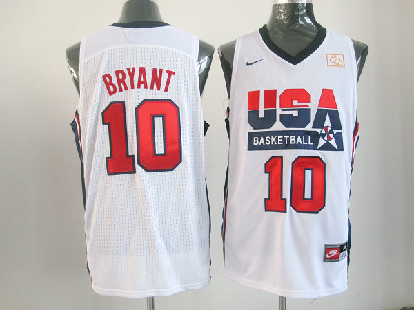  USA 1992 Olympic Dream Team One 10 Kobe Bryant Retro Basketball Jersey